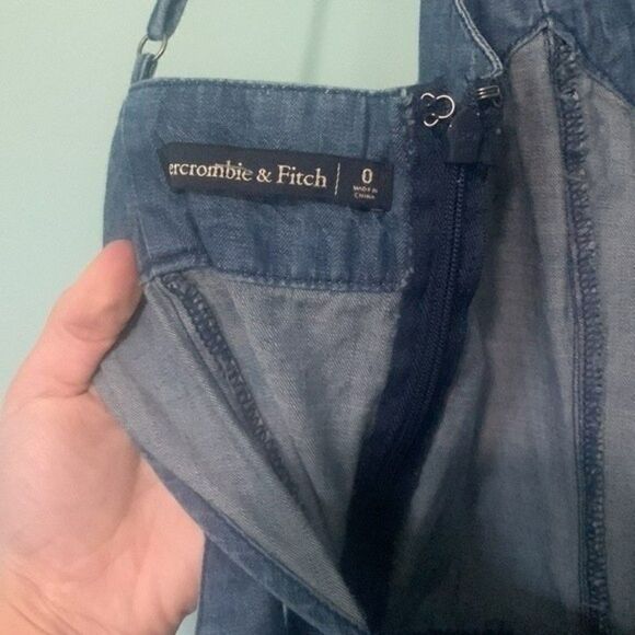 Abercrombie Chambray Denim Tie Back Jumpsuit - Picture 7 of 8